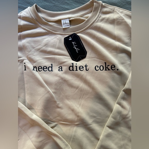 SOLY HUX Women's Crewneck Graphic Sweatshirts I Need a Diet Coke NWT XL - Picture 5 of 7